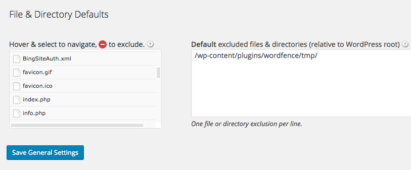 BackupBuddy File and Directory Defaults